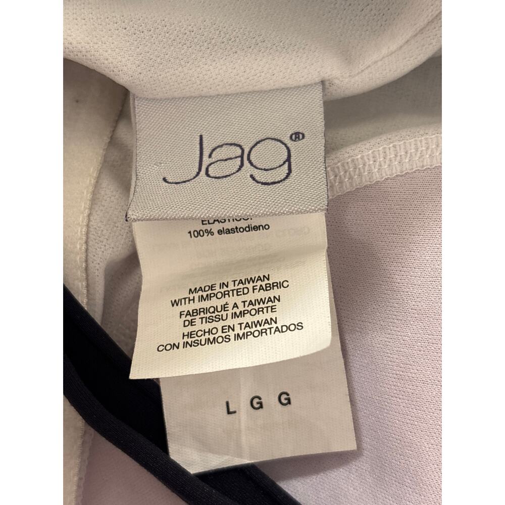 JAG Black White Geometric Print Halter Style One Piece Swimsuit Large - Picture 5 of 5